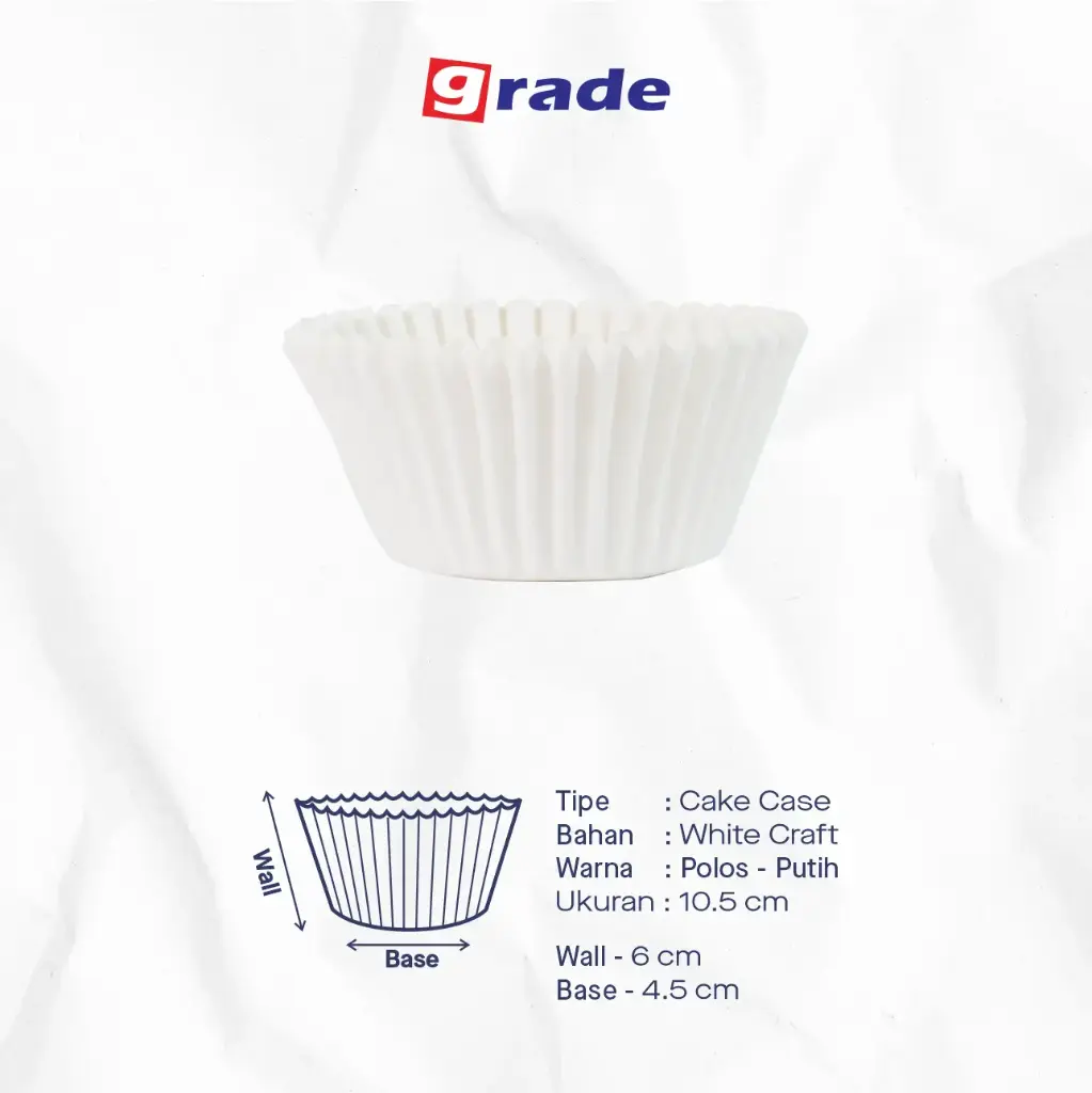 CAKE CASE (CC) 10.5 BASE KECIL — POLOS "GRADE" (1 karton = 16.000 pcs)