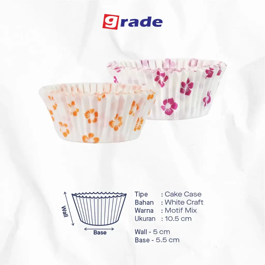 CAKE CASE (CC) 10.5 BASE BESAR (5.5) — ART 38 MIX "GRADE" (1 inner = 1000 pcs)