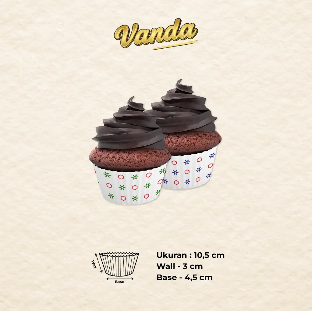 CAKE CASE (CC) 10.5 — ART HEXAGON MIX "VANDA" (1 inner = 1000 pcs)