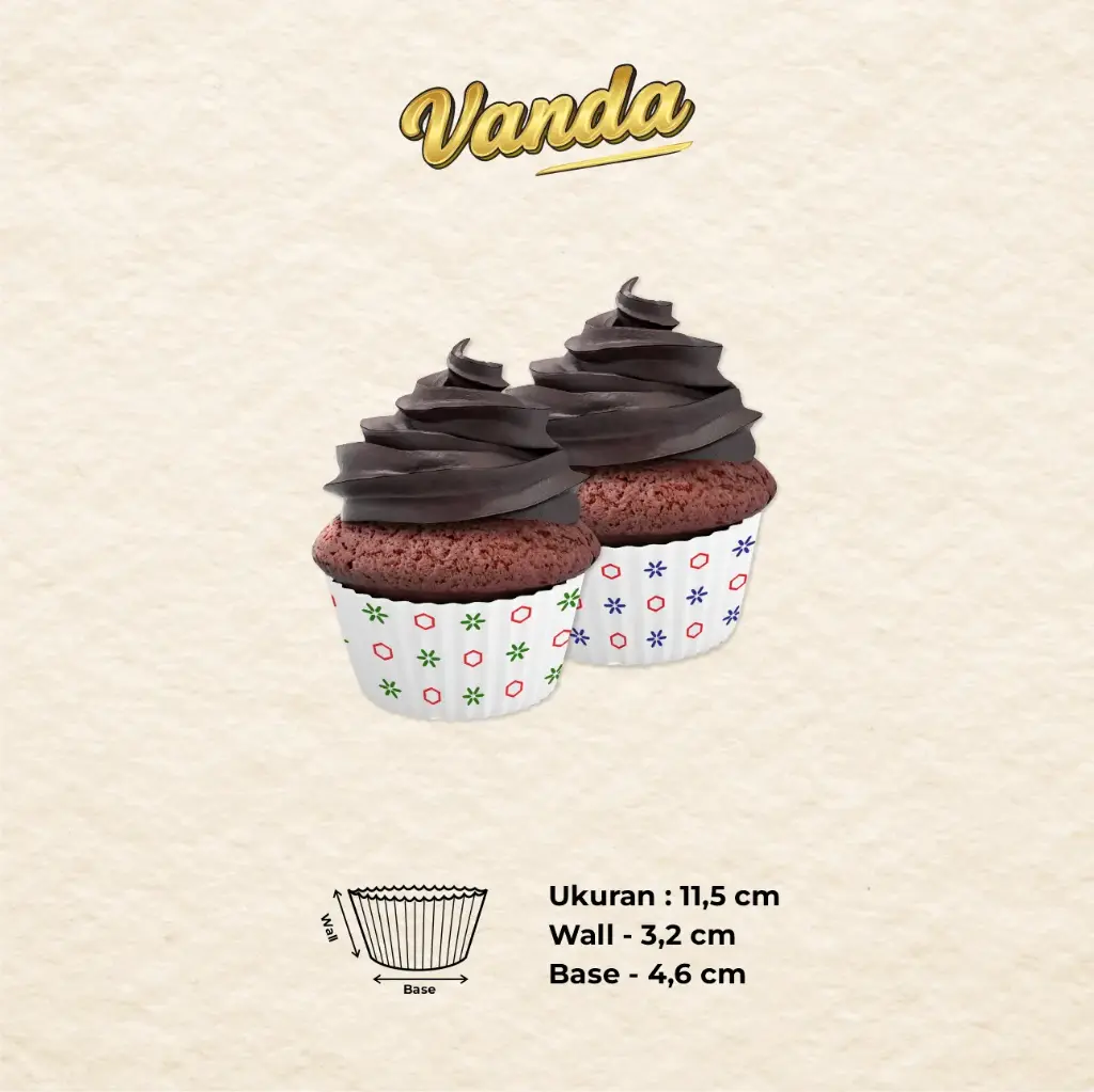 CAKE CASE (CC) 11.5 — ART HEAGON MIX "VANDA" (1 inner = 1000 pcs)