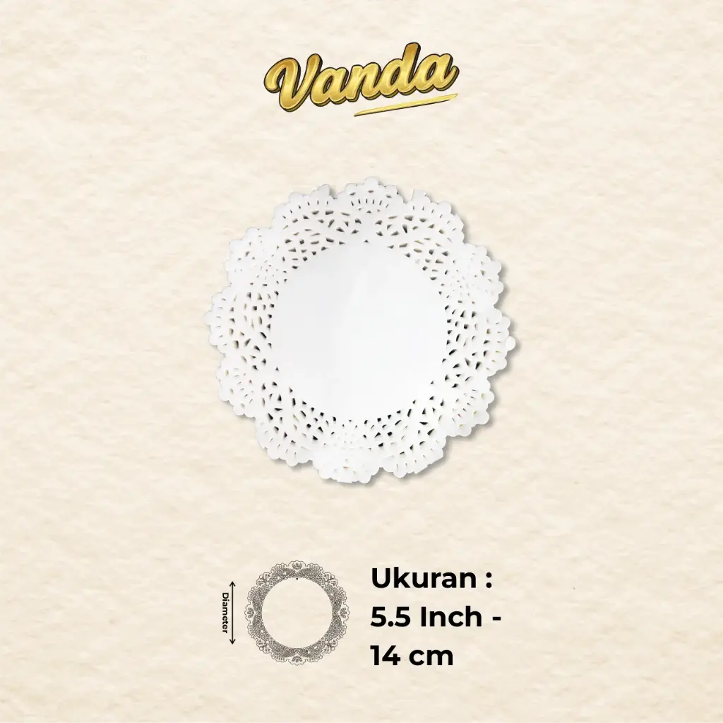DOILIES ROUND 5.5 "VANDA" (1 inner = 250 pcs)