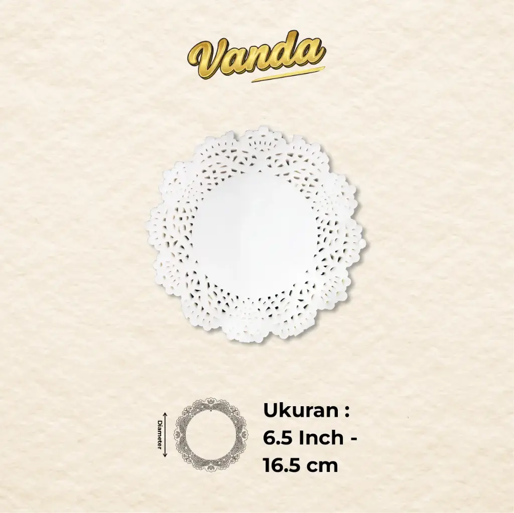 DOILIES ROUND 6.5 "VANDA" (1 inner = 250 pcs)