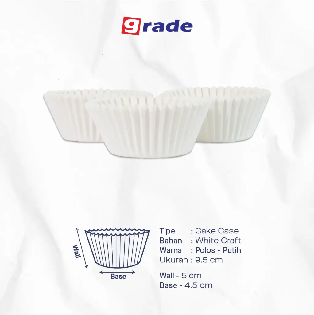 CAKE CASE (CC) 9.5 — POLOS "GRADE" (1 Karton = 25.000 pcs)