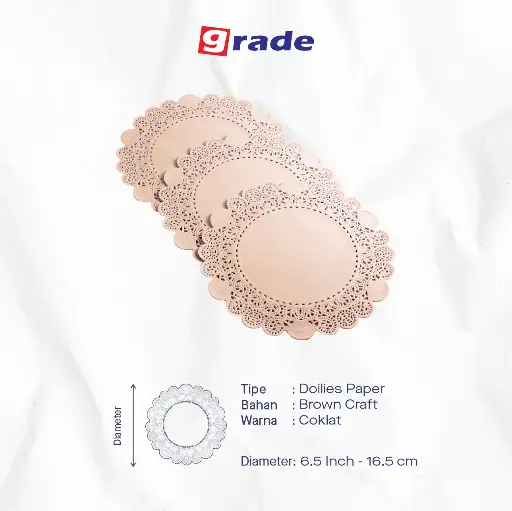 DOILIES ROUND 6.5 — BROWN (1 Karton = 2.000 pcs)