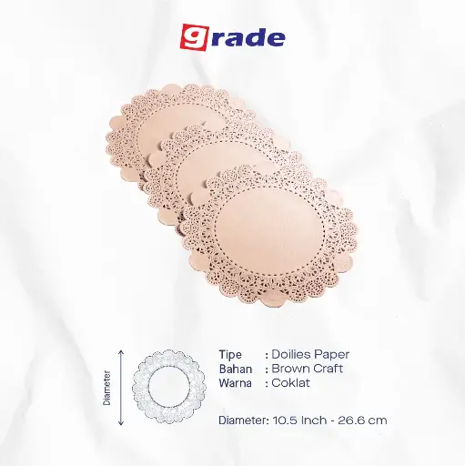 DOILIES ROUND 10.5 — BROWN (1 inner = 250 pcs)