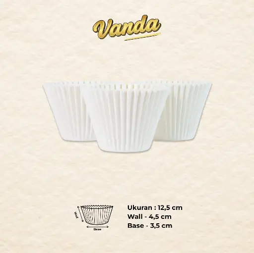 CAKE CASE (CC) 12.5 BOLU KUKUS — POLOS "VANDA" (1 inner = 500 pcs)