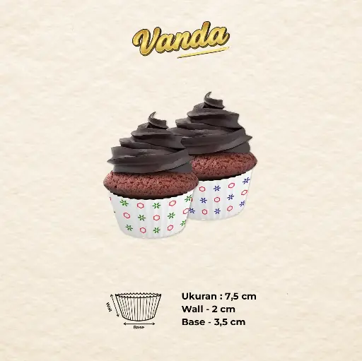 CAKE CASE (CC) 7.5 — ART HEXAGON MIX "VANDA" (1 inner = 1000 pcs)