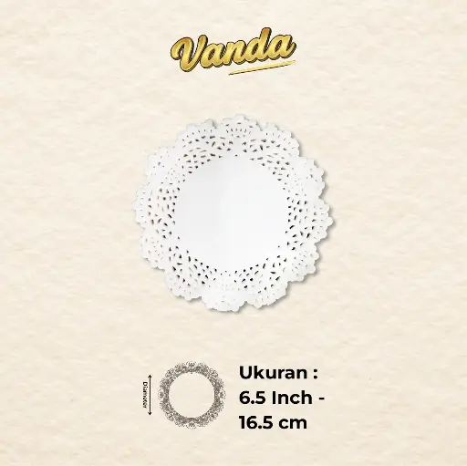 DOILIES ROUND 6.5 "VANDA" (1 inner = 250 pcs)