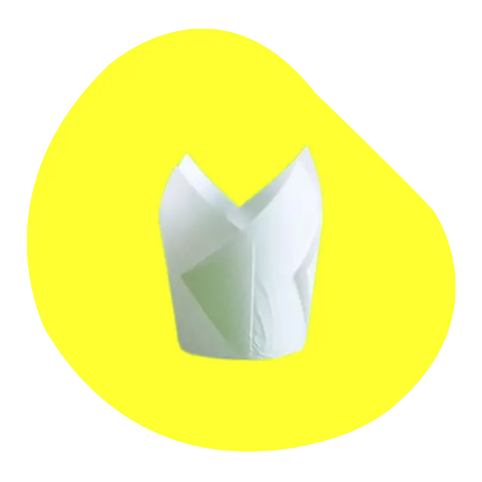 [CTL-GP-P02] CAKE CASE (CC) TULIP — 150 × 150 × 50 MM — PUTIH